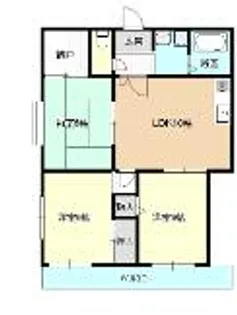 サワーハイツ萩原天神【3号室】の間取り