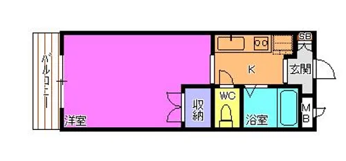 ジュネス新在家【1階】の間取り
