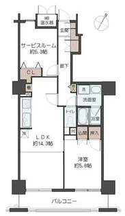 KiLaLa住吉【5階】の間取り