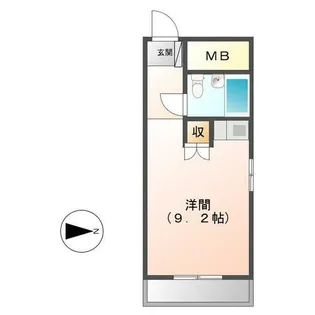 ホワイトパレス黄金【309号室】の間取り