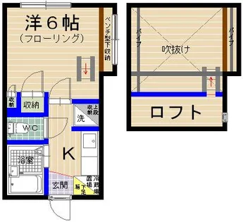 エムビル香椎参道A棟【101号室】の間取り