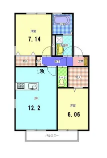 ルミエール東中振【1階】の間取り