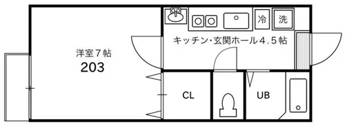エトランス菅生台【203号室】の間取り