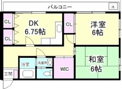 甲第ハイツ西本【3階】の間取り