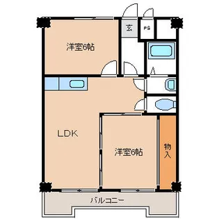 京都府長岡京市神足【マンション】の間取り