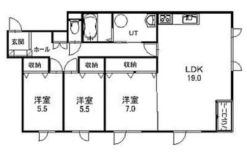 Kヒルズ【102号室】の間取り