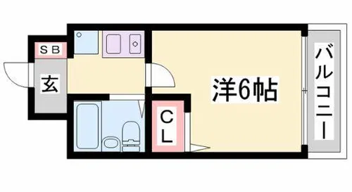 エスリード神戸【5階】の間取り