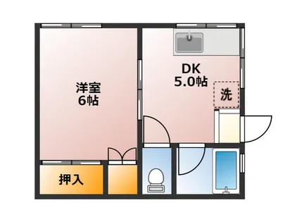 リーガルアパート高丸【102号室】の間取り