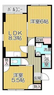 セレネ藤井寺【105号室】の間取り