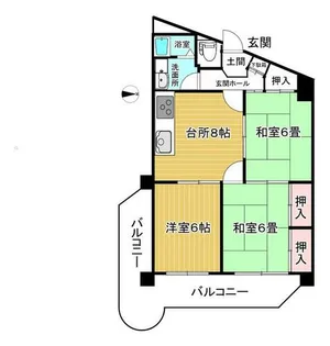 福岡県久留米市諏訪野町【マンション】の間取り