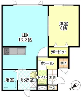 River(リヴェール)Ⅲ【203号室】の間取り