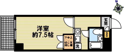 カーサ長峰【103号室】の間取り