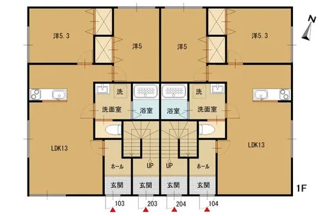 ウィンクルムHaru【1階】の間取り