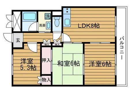 エクセレント都Ⅰ【4階】の間取り