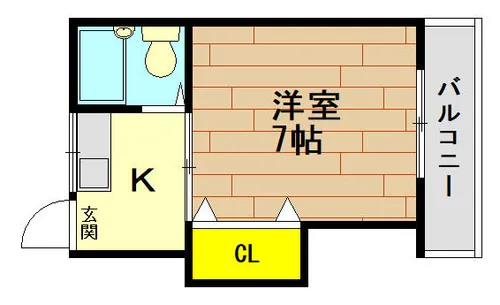 風早ハイツ【1階】の間取り