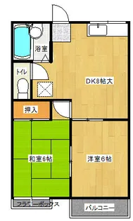 コスモコーポ【105号室】の間取り