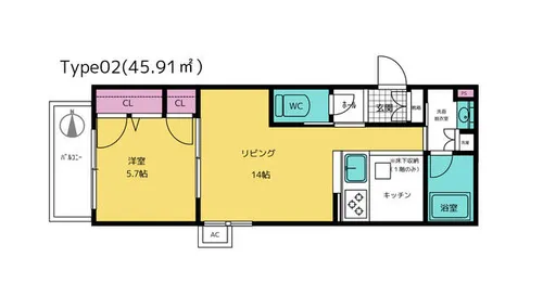 クローネ西院 (積水ハウスシャーメゾン)【302号室】の間取り