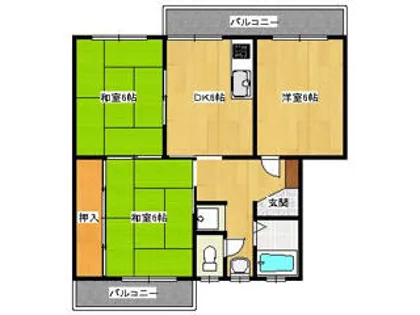 三国ヶ丘ホームプラザ【3階】の間取り