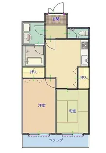 和歌山県和歌山市西庄【マンション】の間取り