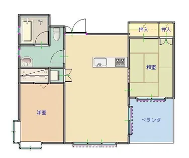 和歌山県和歌山市西庄【マンション】の間取り