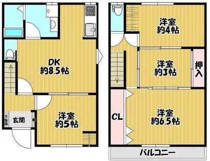 兵庫県神戸市長田区二葉町4丁目【一戸建】の間取り