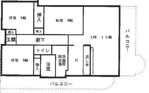 兵庫県淡路市岩屋【マンション】の間取り
