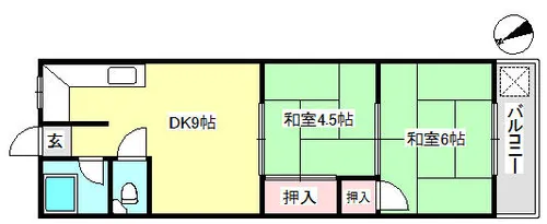 上池田グリーンハイツ【2階】の間取り