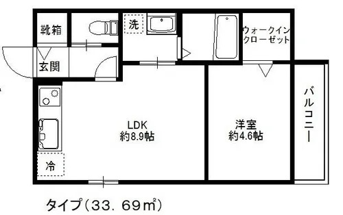 大阪府東大阪市長栄寺【アパート】の間取り