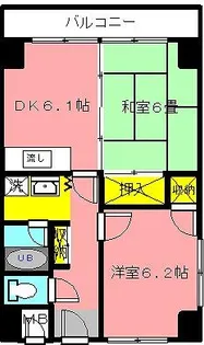 ビラ・デステ伊佐津【1階】の間取り