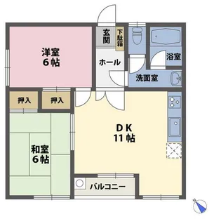 コーポ佐藤1号棟【1-1号室】の間取り