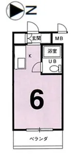 アザレアマンション【5階】の間取り