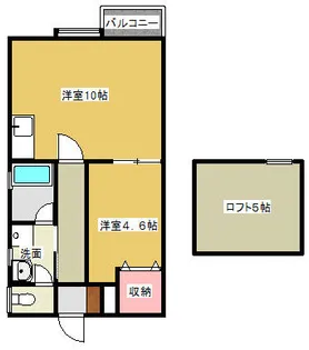 ラ・グリシーヌ・f【202号室】の間取り
