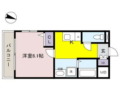 クレール芦屋【3階】の間取り
