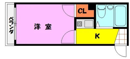 グリーンマンション今里【1階】の間取り