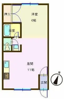 エステートはなつみ【105号室】の間取り