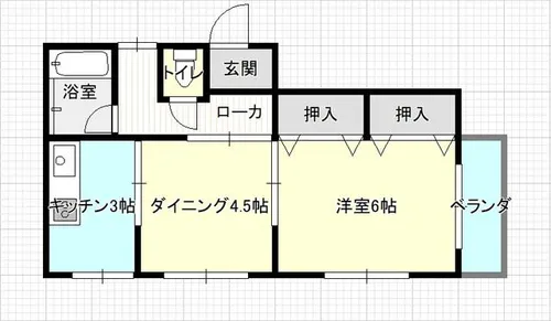 コーポ飛形【4階】の間取り