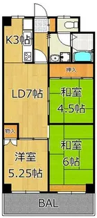 オリエントマンション【6階】の間取り