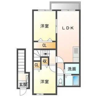 プラシードⅡ【204号室】の間取り