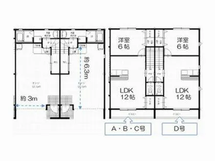 Teeda (ガレージハウス)【D号室】の間取り