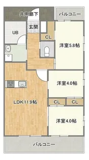 コンダクトレジデンスANO【8階】の間取り