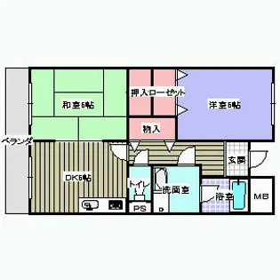 ローレル蛍池【3階】の間取り