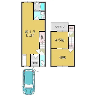 京都府宇治市神明宮東【一戸建】の間取り