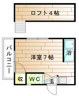 ピンズ赤間【105号室】の間取り
