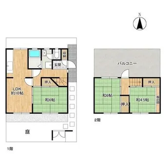 京都府京都市伏見区桃山町大島【テラスハウス】の間取り