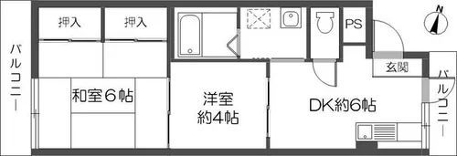 第二中村マンション【4階】の間取り