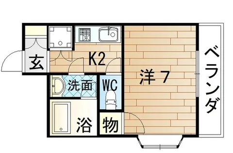 ロマネスク下到津【505号室】の間取り