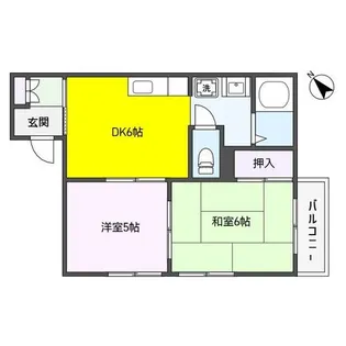 スカイハイツ【2階】の間取り