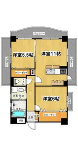 キャメロットリブ【406号室】の間取り