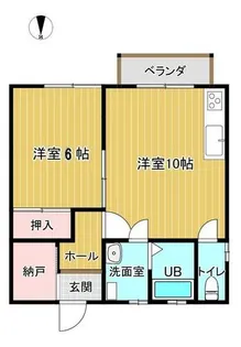 小林ハイツC【1階】の間取り