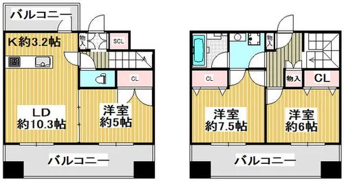大阪府大阪市阿倍野区阿倍野筋5丁目【マンション】の間取り